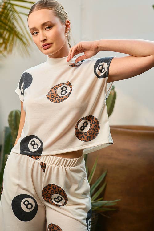 LEOPARD PRINT EIGHT BALL SET