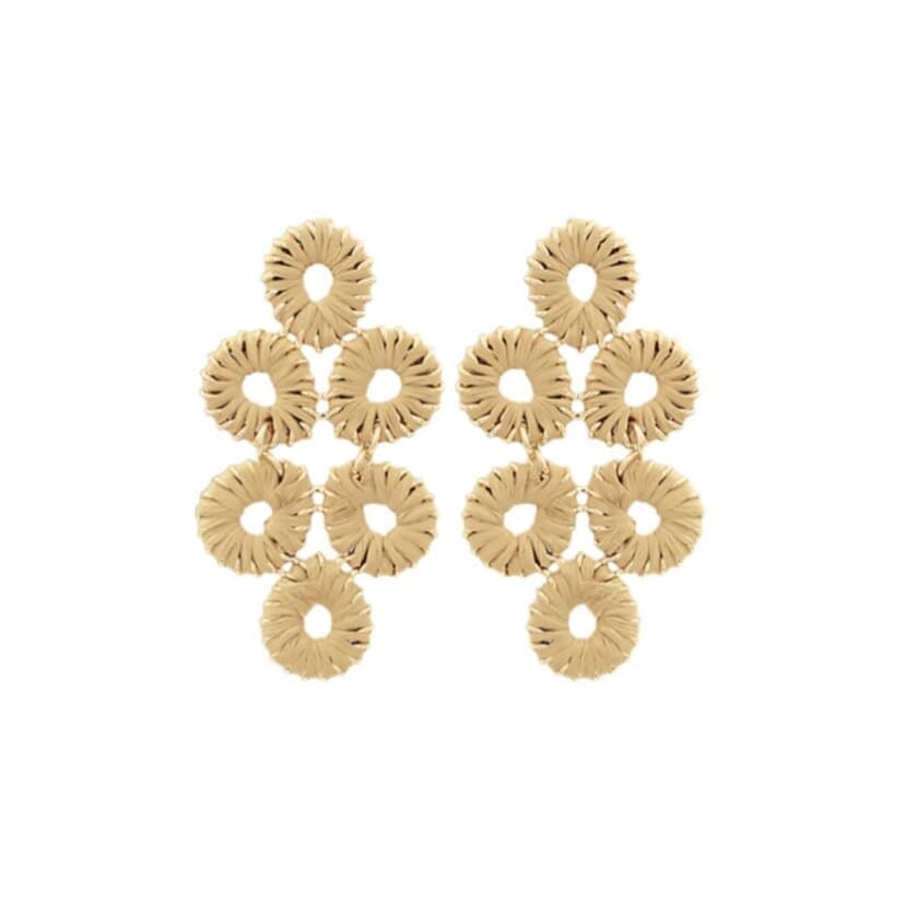 Wrapped Raffia Drop Statement Earrings - Southern Jewelry