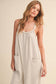 IJP3259 PINSTRIPE RELAXED FIT SLEEVELESS JUMPSUIT