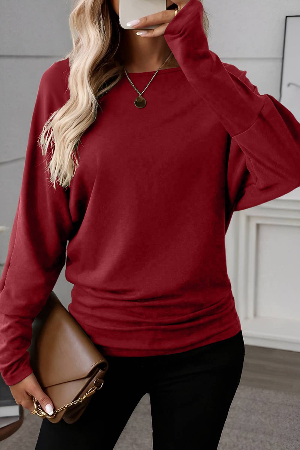 Solid Red Color Extended Cuffs