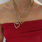 18K STAINLESS STEEL TARNISH FREE HEART NECKLACE | 40NK9564