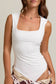 SQUARE NECK SLEEVELESS BODYSUIT