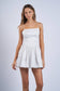 SHINY SOLID COLOR SLEEVELESS OPEN BACK MINI DRESS