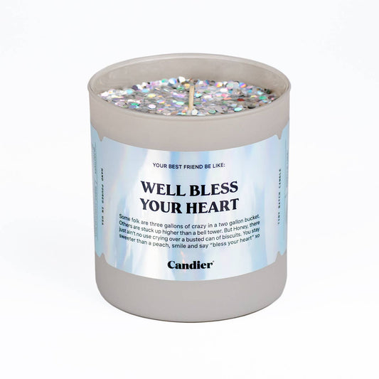 Bless Your Heart Hand Poured Soy Wax Lead-free Jar Candle