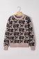 Bows Horseshoes Pattern Western Plus Size Sweater (S-4X)