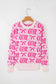 Bows Horseshoes Pattern Western Plus Size Sweater (S-4X)