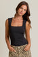 SQUARE NECK SLEEVELESS BODYSUIT