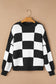 Checkered Bishop Sleeve Sweater (S-XL)
