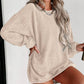 Minimalist Long Sleeve Cozy Knit Sweatshirt