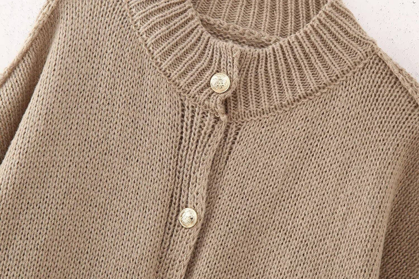 Chunky Button Down Bat-Sleeved Cardigan
