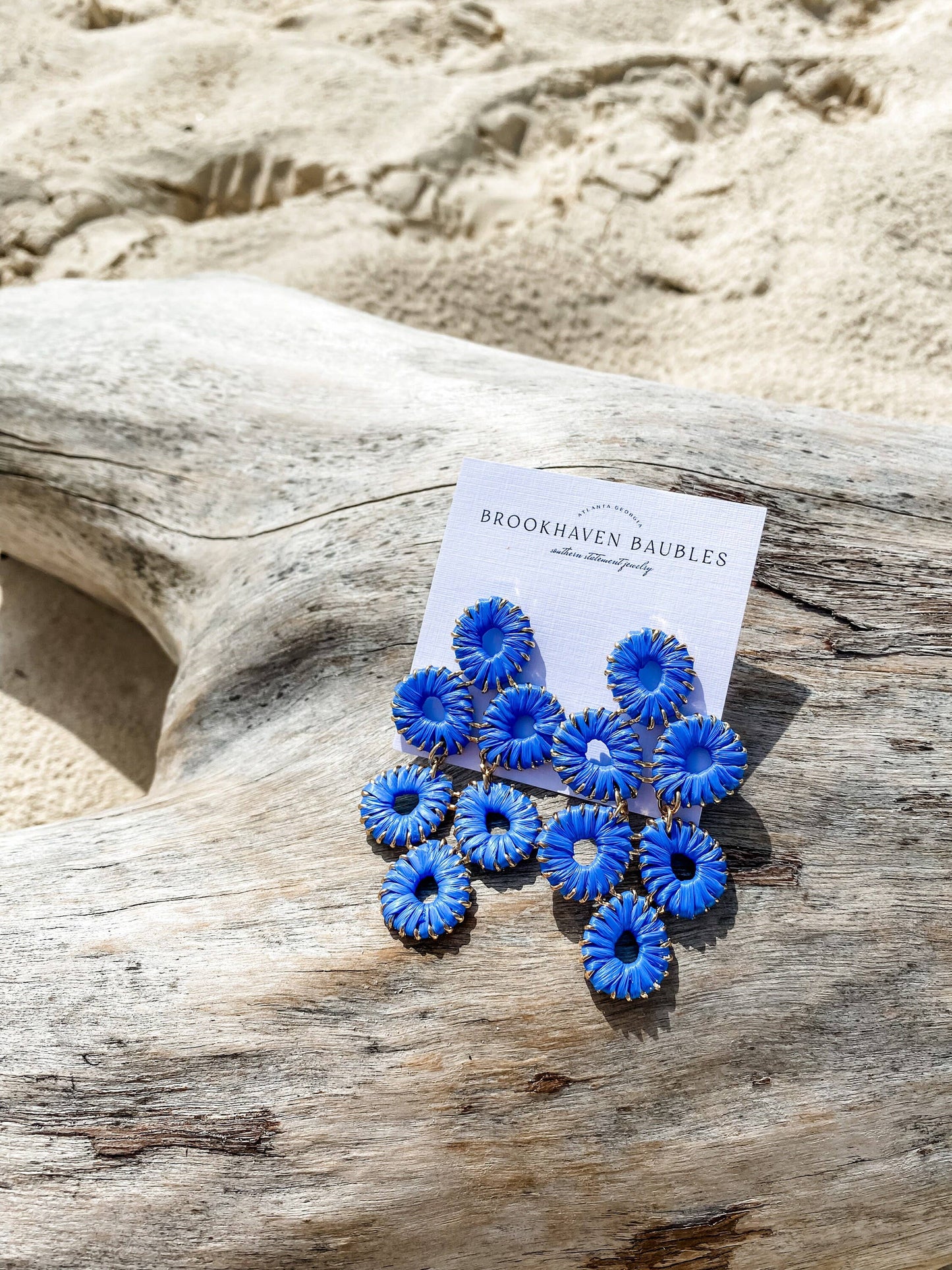 Wrapped Raffia Drop Statement Earrings - Southern Jewelry