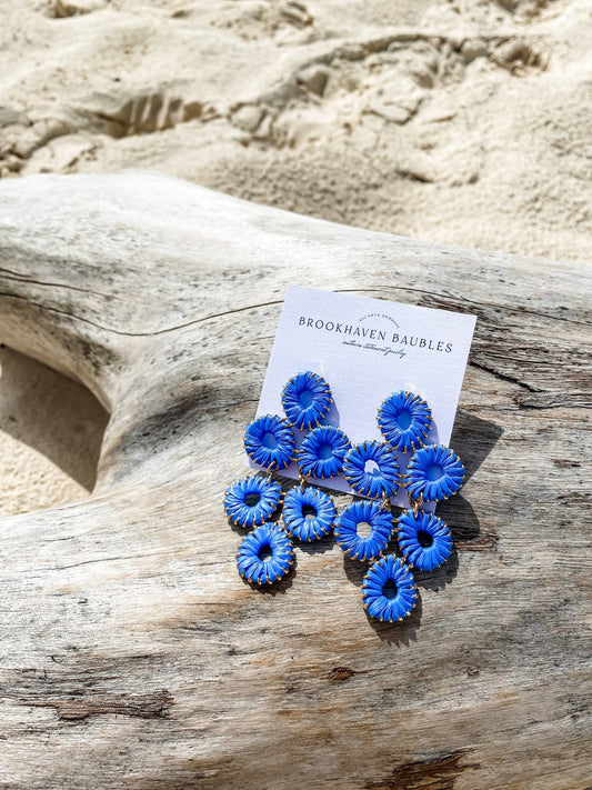 Wrapped Raffia Drop Statement Earrings - Southern Jewelry