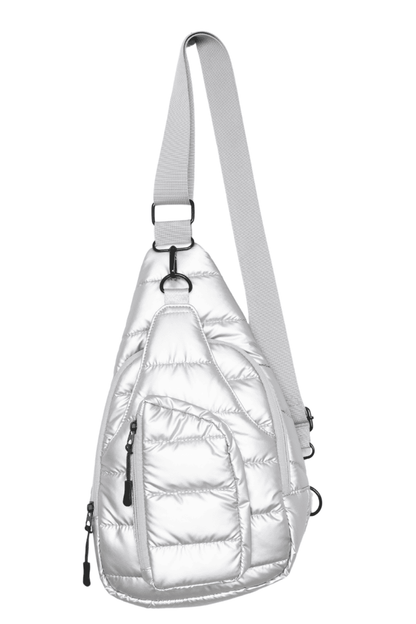 Silver Metallic Sling Bag Wholesale