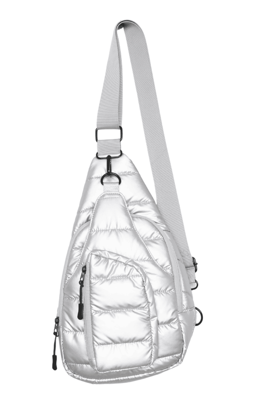 Silver Metallic Sling Bag Wholesale