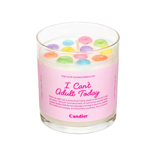 Can't Adult Cereal Soy Wax Jar Filled Candle Home Decor