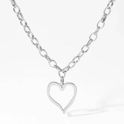 18K STAINLESS STEEL TARNISH FREE HEART NECKLACE | 40NK9564