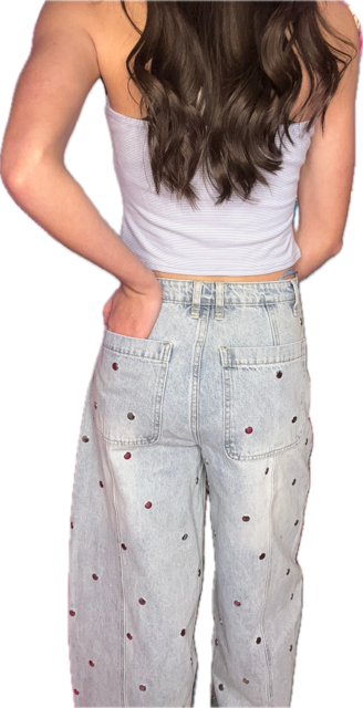 Klesis Studded Barrel Jeans