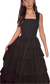 Floral Eyelet Ruffle Strap Smocked Top Ruffle Tiered Maxi Dress