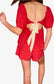 Linen Shorts Set -Red