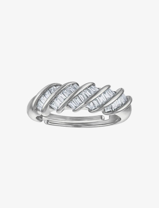 Jessie Baguette Ring Silver
