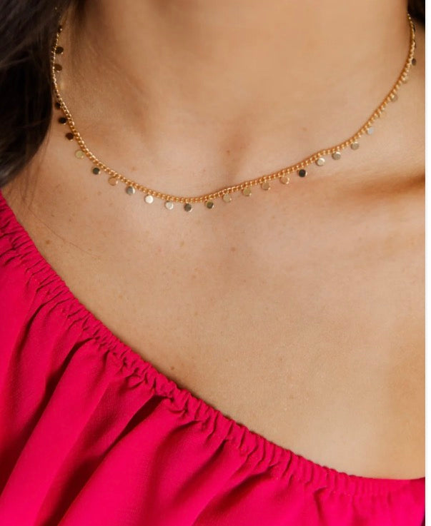 Gold Filled Coin Chain Choker