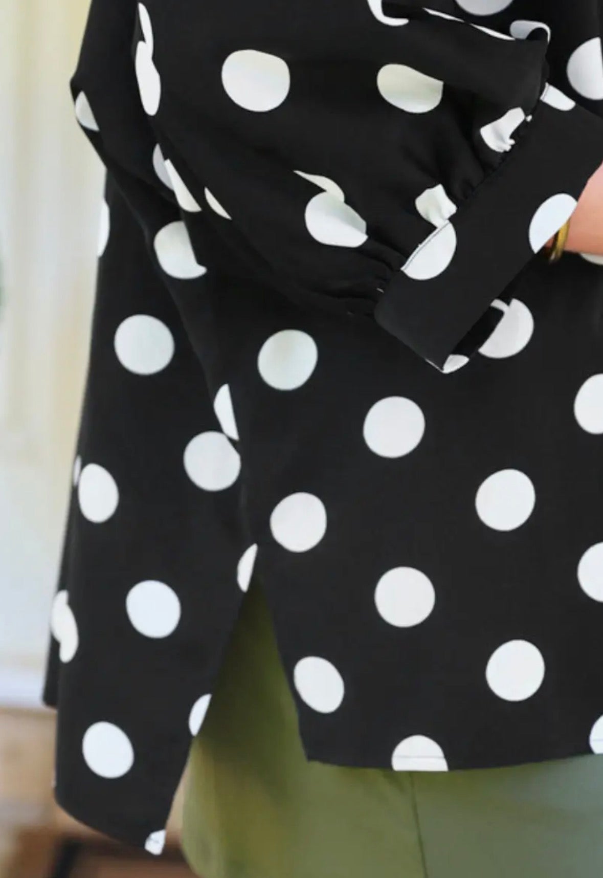 Polka Dot Button Up Top