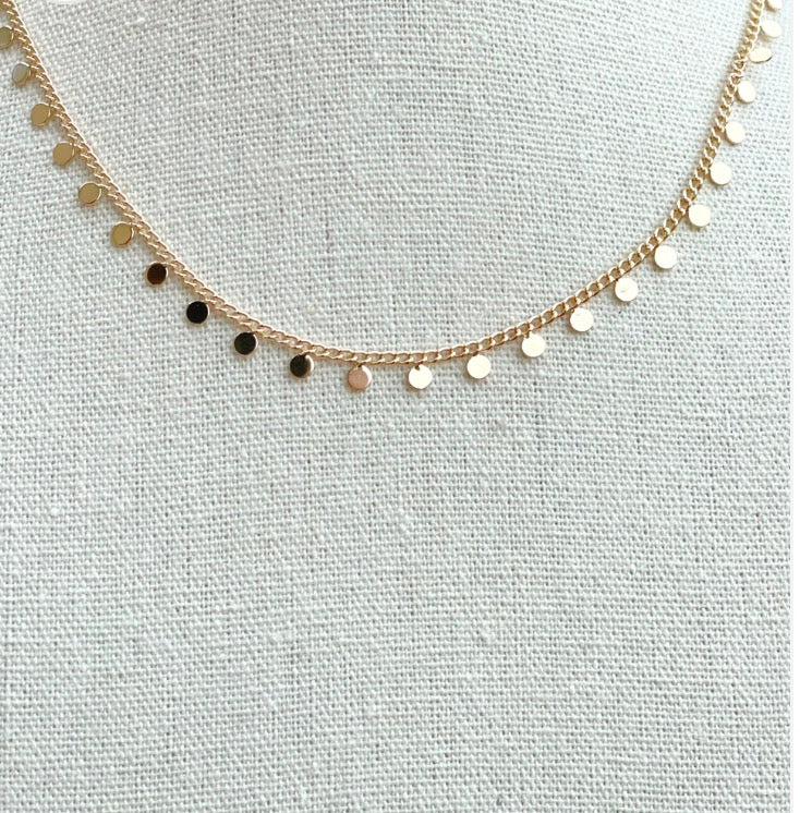 Gold Filled Coin Chain Choker