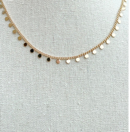 Gold Filled Coin Chain Choker