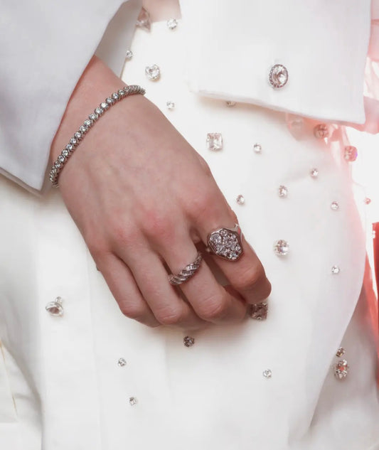 Jessie Baguette Ring Silver