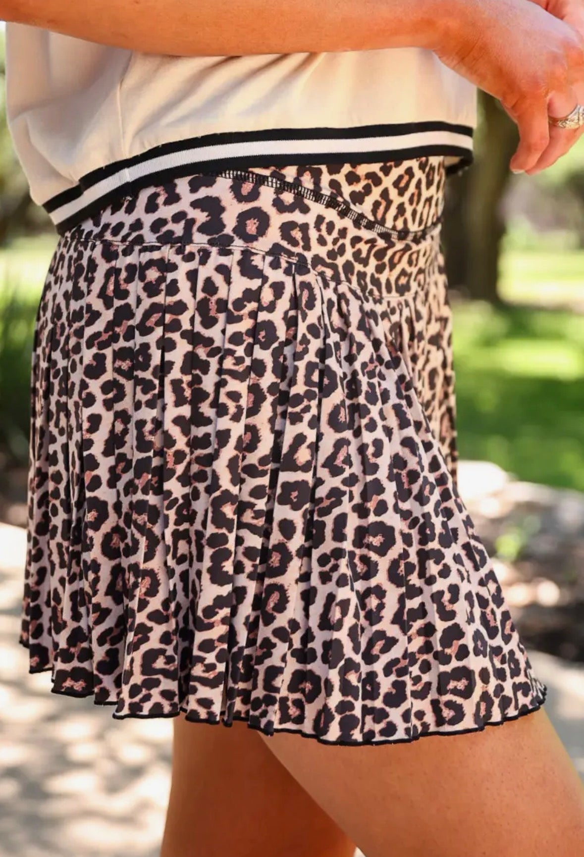 Safari Chic Pleated Tennis Skort