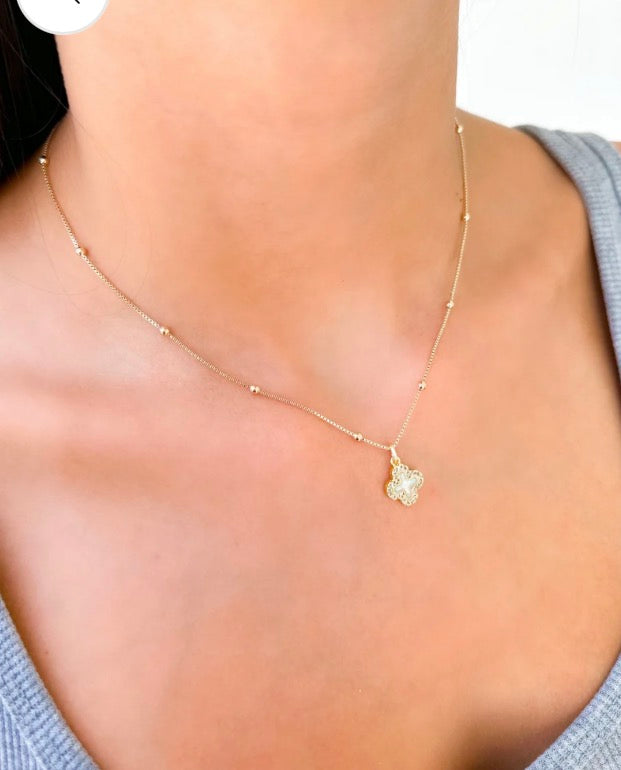 Florence Opal Cross Necklace