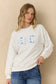 Mixed Applique Beach Crewneck