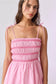 Hailey Smocked Tie Strap Mini Dress