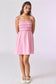 Hailey Smocked Tie Strap Mini Dress