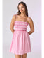 Hailey Smocked Tie Strap Mini Dress