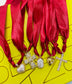 Red Satin Scarf Necklace