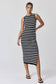 PD17954 - Isla Striped Midi Dress