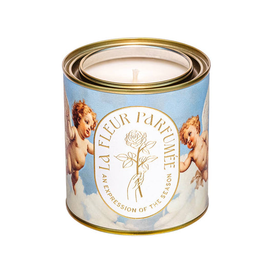 La Fleur Angel Tin Soy Wax Jar Filled Candle Home Decor Gift