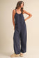 IJP3259 PINSTRIPE RELAXED FIT SLEEVELESS JUMPSUIT