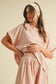 IST1598-H OVERSIZED SHORT SLEEVE TOP WITH BELTED SHORTS SET