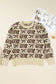 Bows Horseshoes Pattern Western Plus Size Sweater (S-4X)