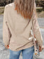 Minimalist Long Sleeve Cozy Knit Sweatshirt