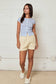 PT19580 - Striped Ribbed Button Front Top
