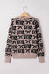 Bows Horseshoes Pattern Western Plus Size Sweater (S-4X)