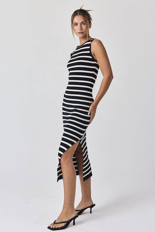 PD17954 - Isla Striped Midi Dress