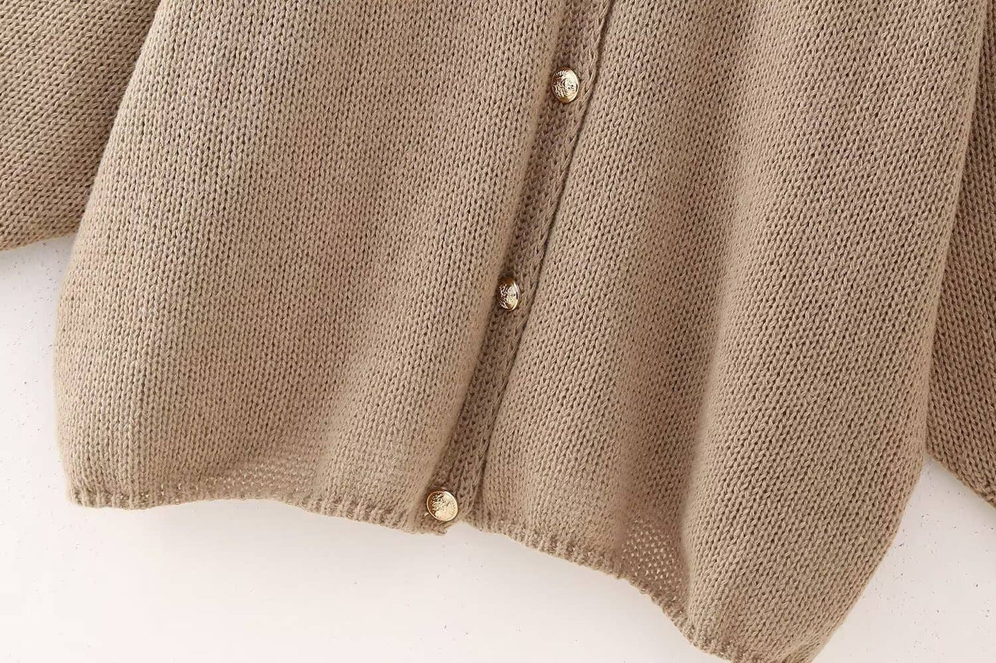 Chunky Button Down Bat-Sleeved Cardigan