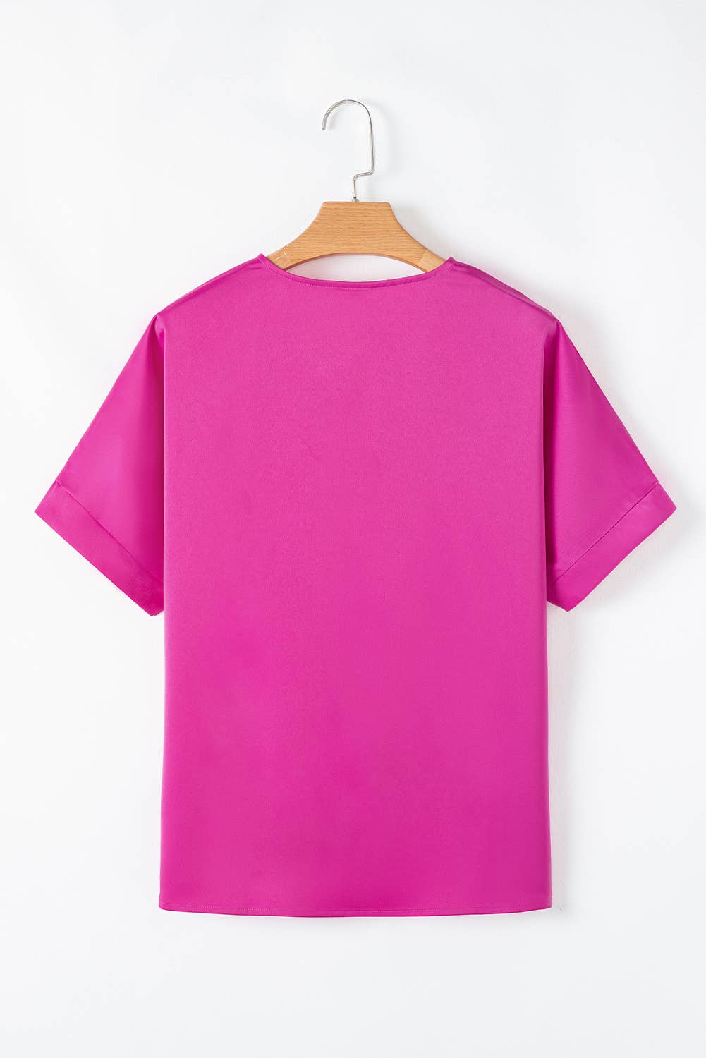 Silky V Neck Dolman Blouse