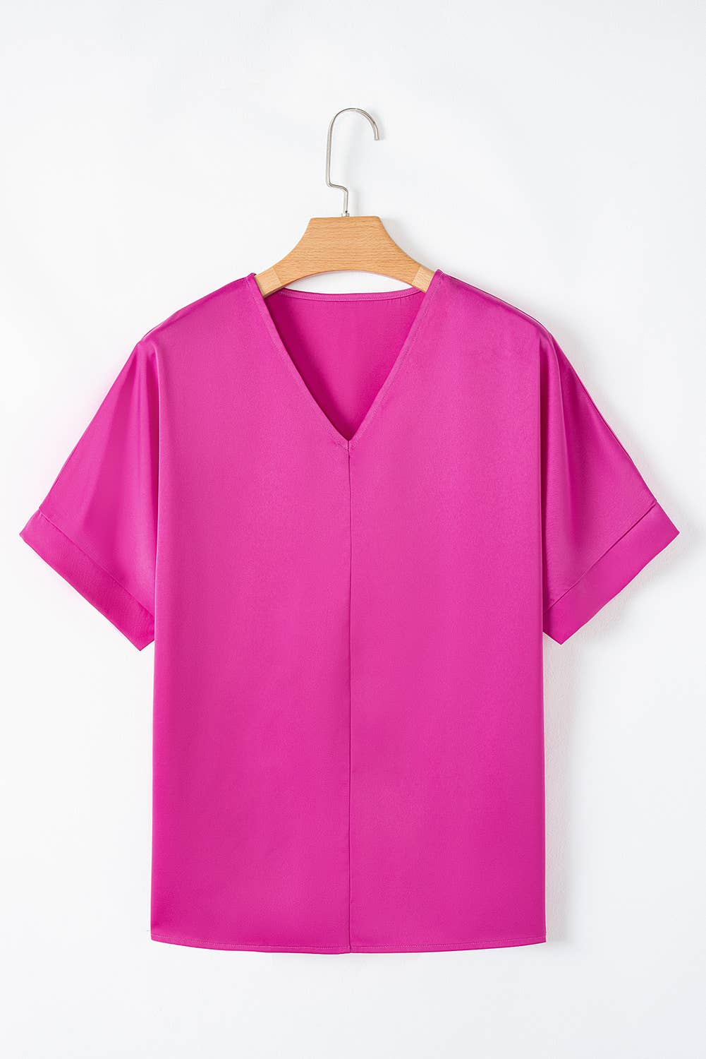 Silky V Neck Dolman Blouse